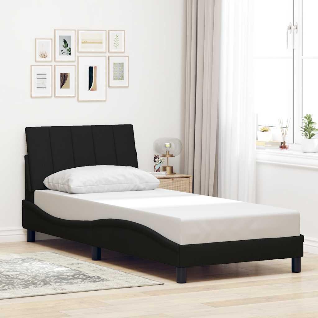 Sengeramme uden madras Hanko 90x200 cm stof sort billede