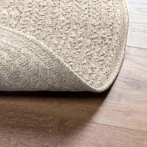 Gulvtæppe ZIZUR Ø 90 cm jute-look indendørs og udendørs