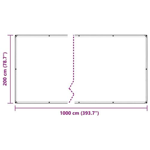 Klar presenning med øjer 2x10 m PVC
