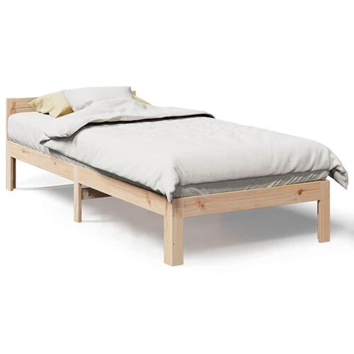 Sengeramme uden madras 90x200 cm massivt fyrretræ