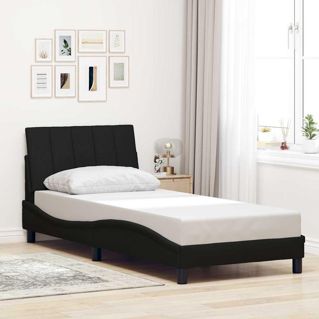 Sengeramme uden madras Hanko 80x200 cm stof sort billede