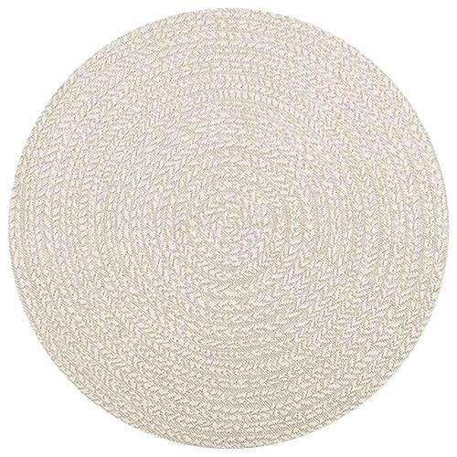 Gulvtæppe ZIZUR Ø 120 cm jute-look indendørs og udendørs