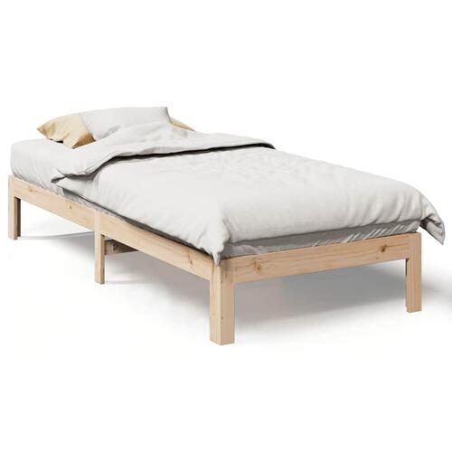 Sengeramme uden madras 80x200 cm massivt fyrretræ