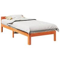 Sengeramme uden madras 80x200 cm massivt fyrretræ gyldenbrun