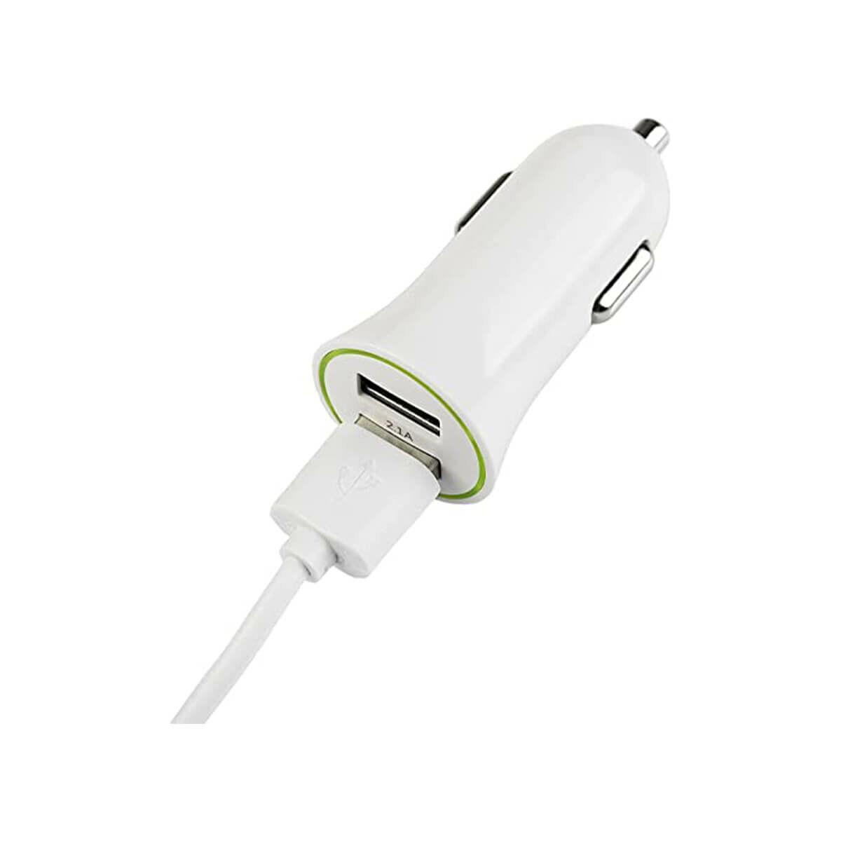 Biloplader - Hvid, dual USB