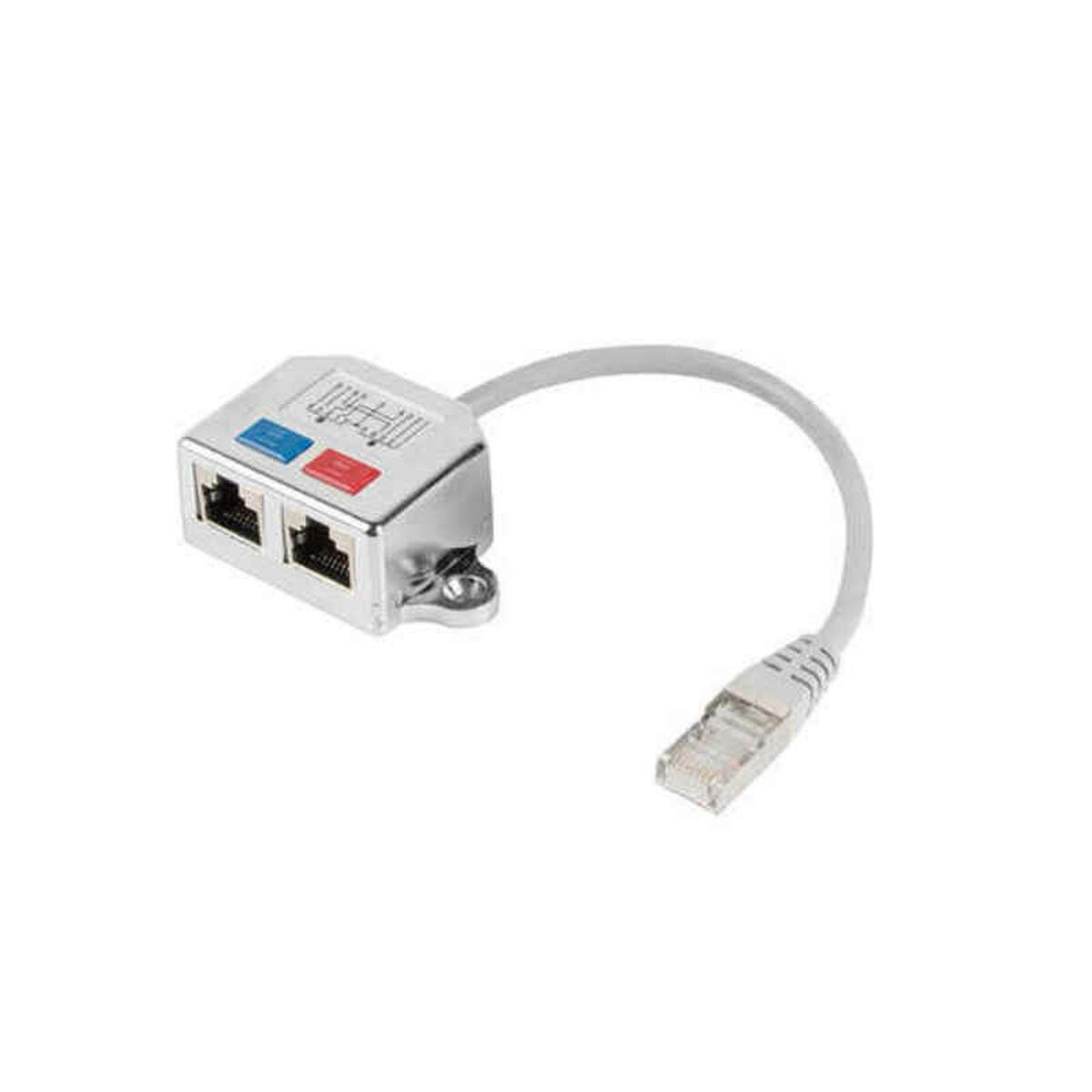 Lanberg UTP Cat6 netværkskabel - splitter AD-0026-S, grå/sølv billede