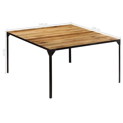 Spisebord 140 x 140 x 76 cm massivt mangotræ