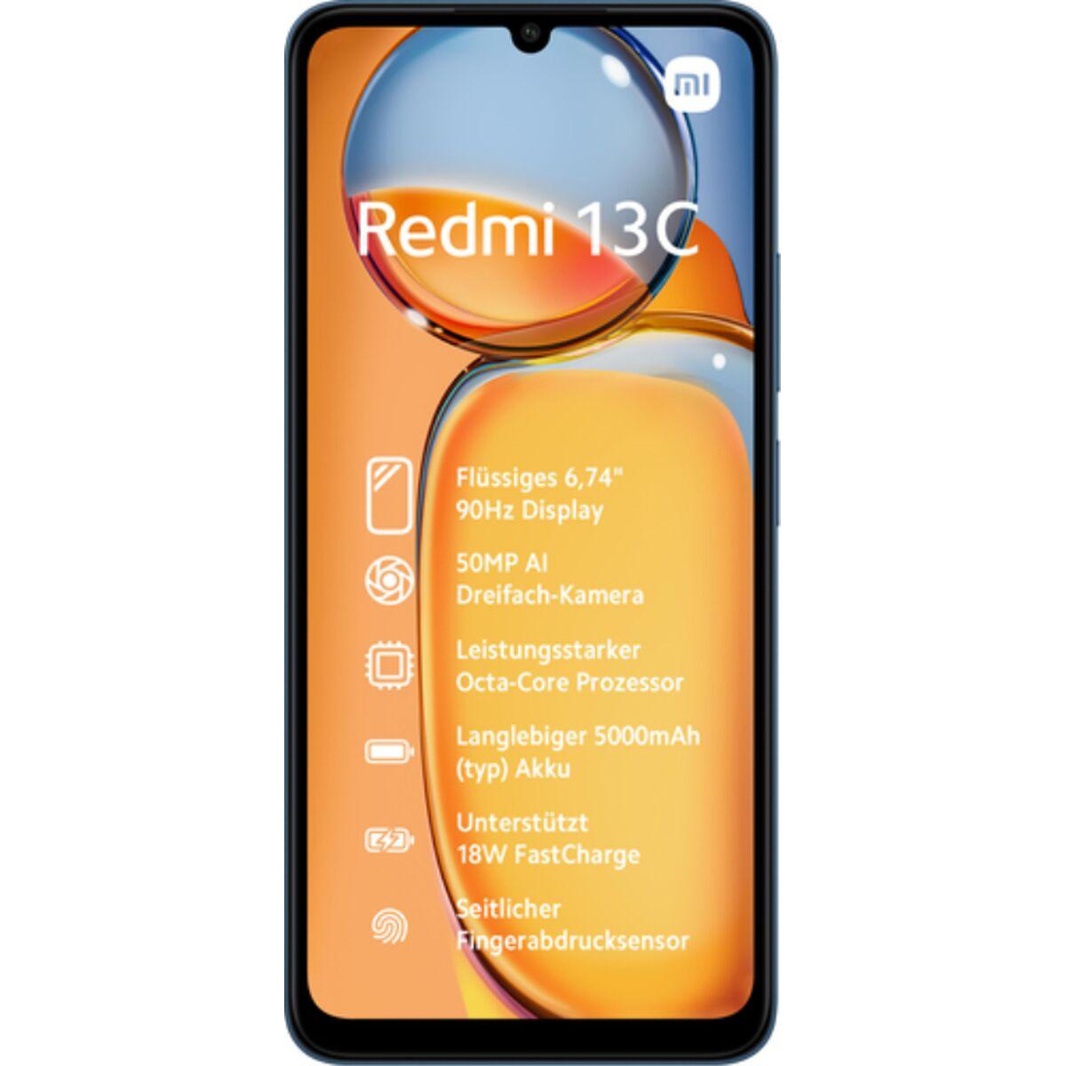 Smartphone Xiaomi Redmi 13C 6,74" ARM Cortex-A55 MediaTek Helio G85 4 GB RAM 128 GB Blå Sort