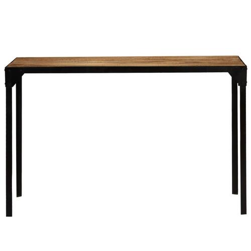 Spisebord massivt ru mangotræ og stål 120 cm