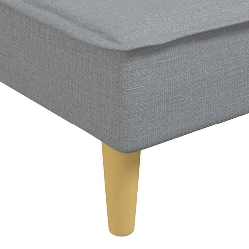 Sovesofa med chaiselong 255x140x70 cm stof lysegrå