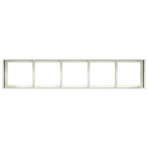 Plantekasse i hvid - 200 × 40 × 40 cm - koldvalset stål