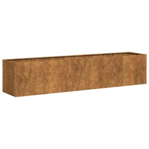 Plantekasse rustfarvet 200x40x40 cm forvitringsstål