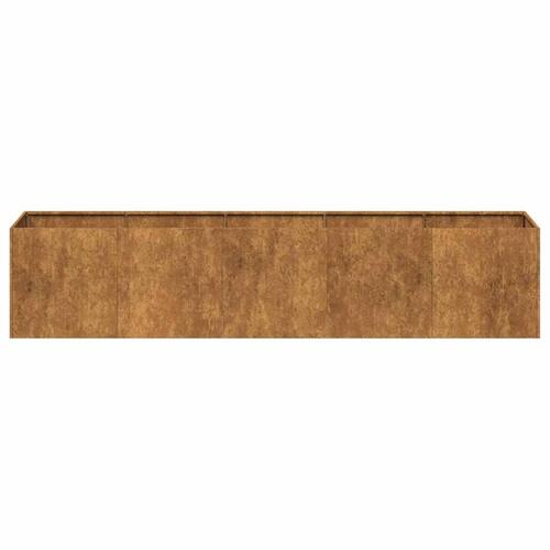 Plantekasse rustfarvet 200x40x40 cm forvitringsstål