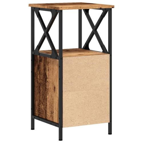 Sengebord 34x35,5x70 cm konstrueret træ antikt trælook
