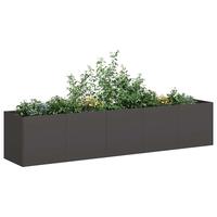Plantekasse sort 200x40x40 cm koldvalset stål
