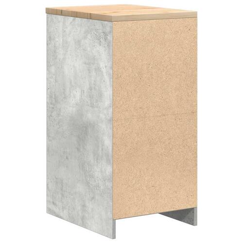 Garageopbevaringsskab Beton Grå 40x51x85cm Massivt træ Fyrretræ