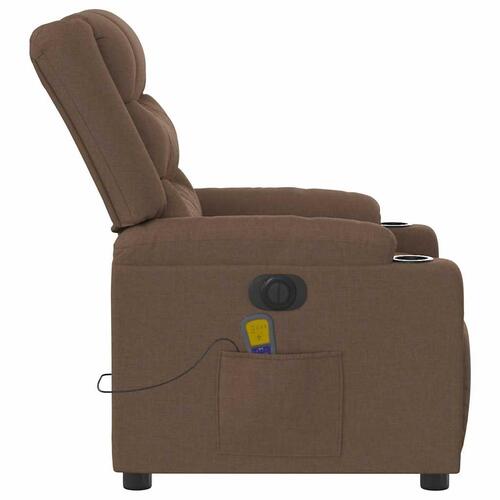 Eldrevet massagestol stof brun
