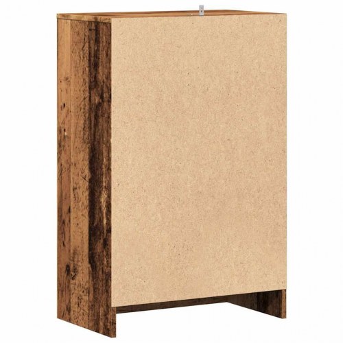 Skoskab 60×35×92 cm i konstrueret træ - antik eg, 6 rum