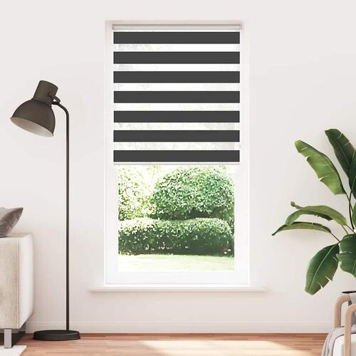 Zebragardin sort 110x230 cm stofbredde 105,9 cm polyester
