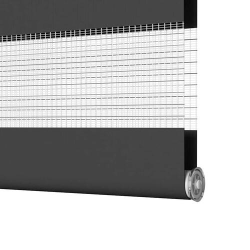 Zebragardin sort 110x230 cm stofbredde 105,9 cm polyester