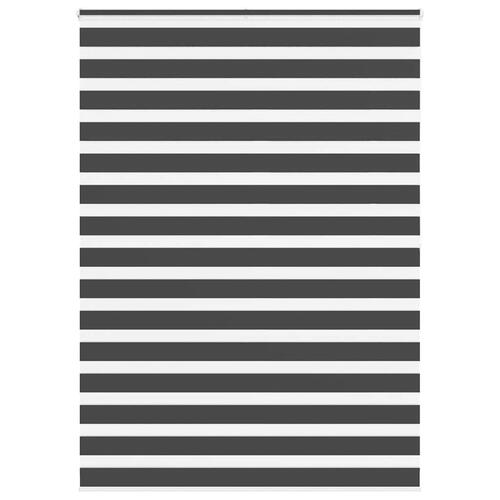 Zebragardin sort 155x200 cm stofbredde 150,9 cm polyester