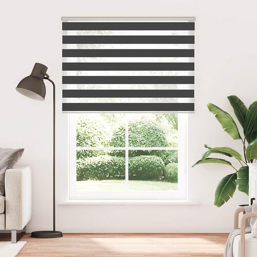 Zebragardin sort 155x200 cm stofbredde 150,9 cm polyester