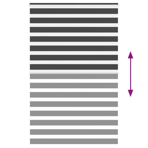 Zebragardin sort 140x230 cm stofbredde 135,9 cm polyester