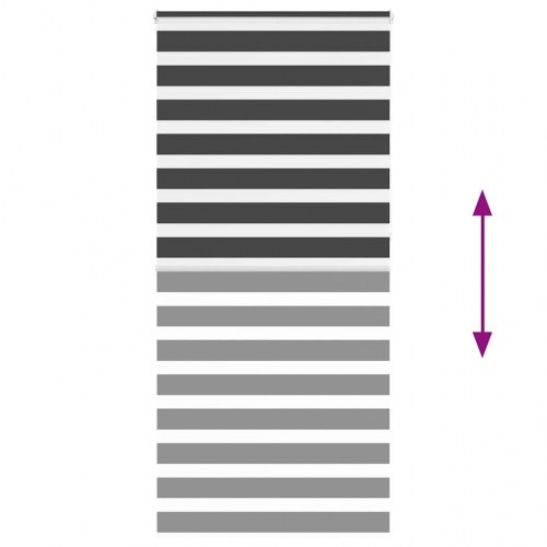 Zebragardin sort 95 x 230 cm