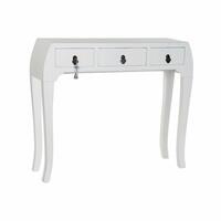 Konsol DKD Home Decor Hvid Sølv Gran Træ MDF (96 x 26 x 80 cm)