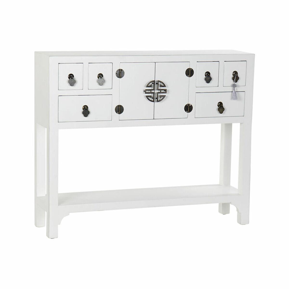 Konsol DKD Home Decor Hvid Sølv Gran Træ MDF (95 x 24 x 79 cm)