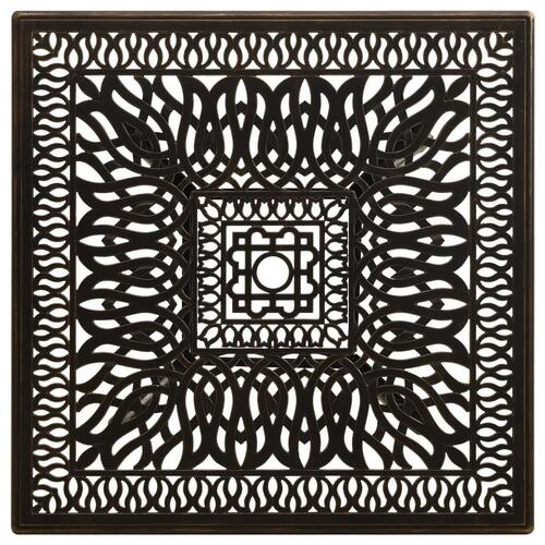 Havebord 90x90x73 cm støbt aluminium bronzefarvet