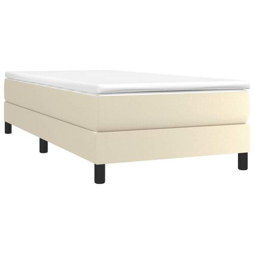 Sengeramme 90x200 cm kunstlæder cremefarvet
