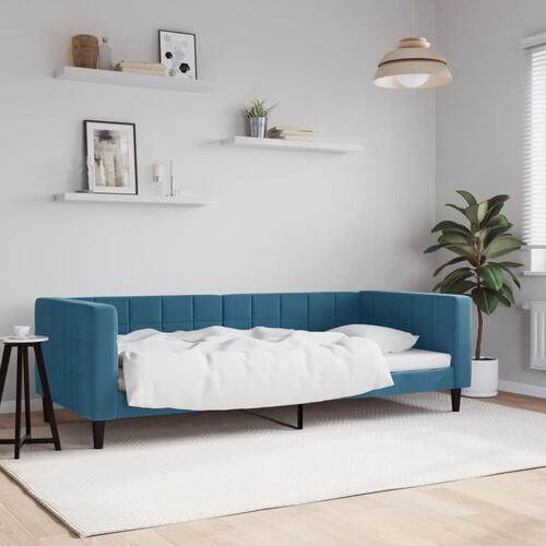 Daybed 90x200 cm velour blå