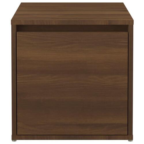 Opbevaringsskab 40,5x40x40 cm konstrueret træ brunt egetræ