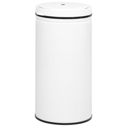 Affaldsspand med sensor 70 l kulstofstål hvid