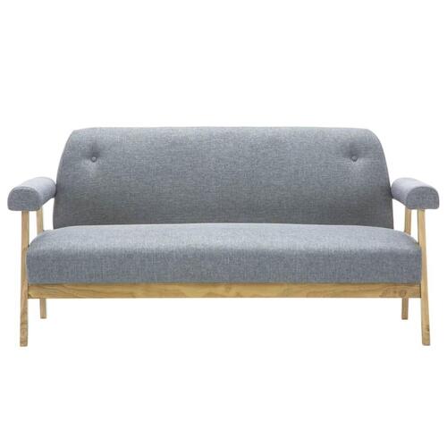 Trepersoners sofa i stof lysegrå