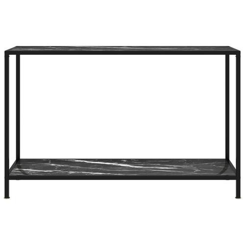 Konsolbord 120x35x75 cm hærdet glas sort