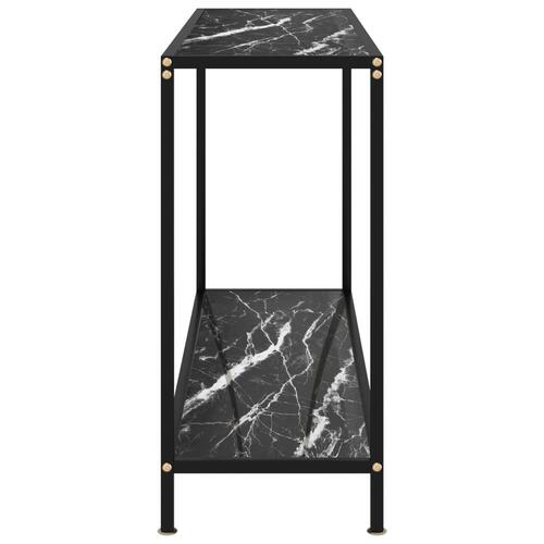 Konsolbord 120x35x75 cm hærdet glas sort