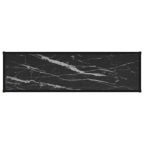 Konsolbord 120x35x75 cm hærdet glas sort
