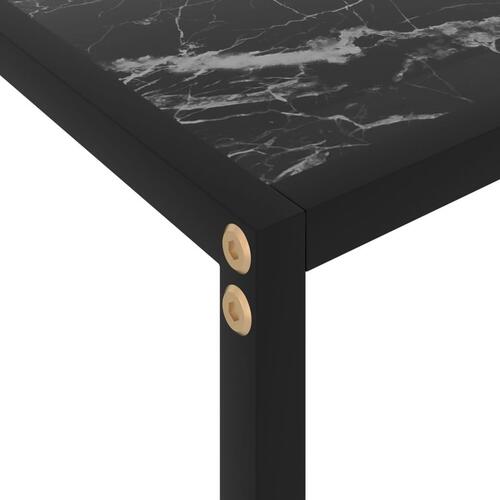 Konsolbord 120x35x75 cm hærdet glas sort