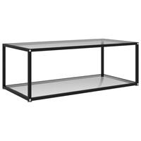 Sofabord 100x50x35 cm hærdet glas transparent
