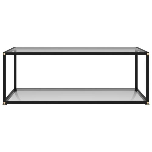 Sofabord 100x50x35 cm hærdet glas transparent