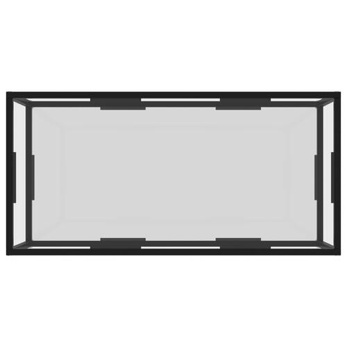 Sofabord 100x50x35 cm hærdet glas transparent