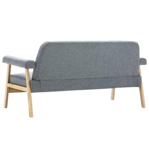 Trepersoners sofa i stof lysegrå