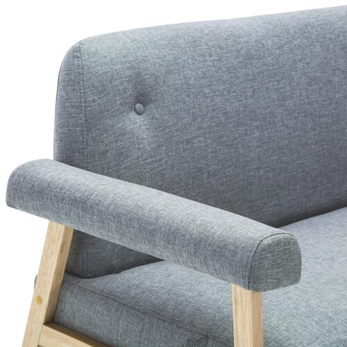 Trepersoners sofa i stof lysegrå