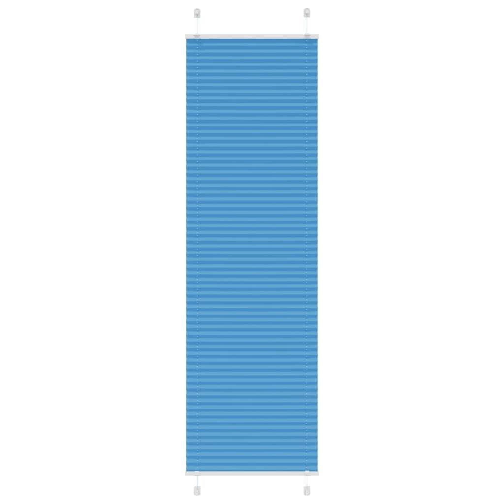 Plisségardin Blå 60x200 cm Stofbredde 59,4 cm Polyester billede