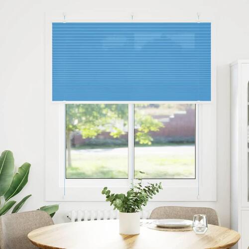Plisségardin Blå 120x150 cm Stofbredde 119,4 cm Polyester