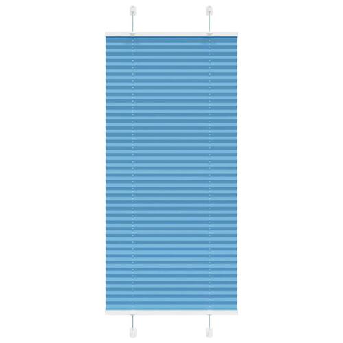 Plisségardin Blå 60x150 cm Stofbredde 59,4 cm Polyester