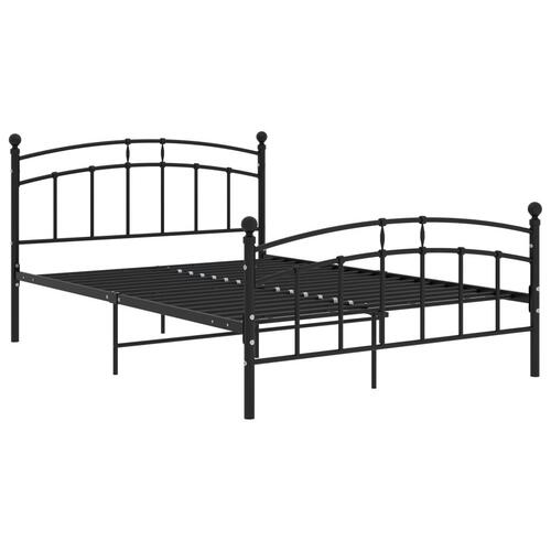 Sengestel 200x200 cm metal sort