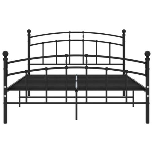 Sengestel 200x200 cm metal sort
